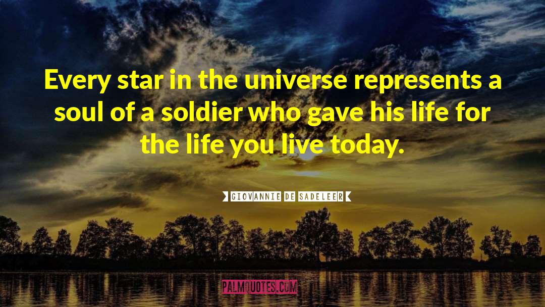 Giovannie De Sadeleer Quotes: Every star in the universe