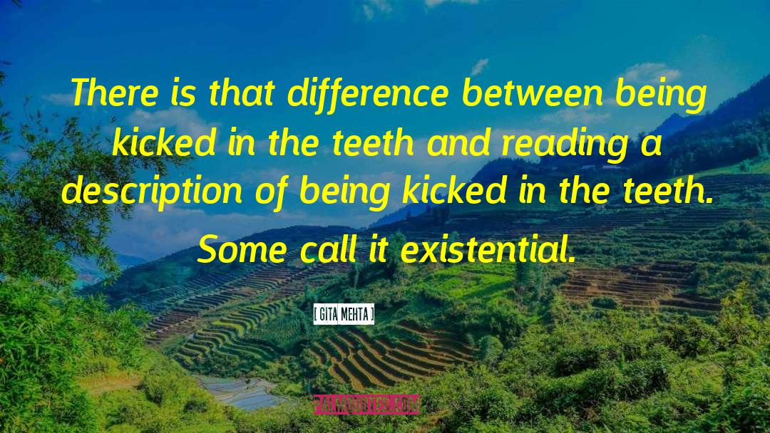 Gita Mehta Quotes: There is that difference between