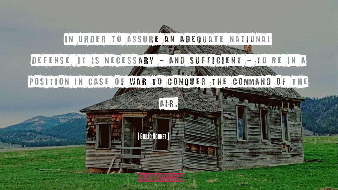 Giulio Douhet Quotes: In order to assure an