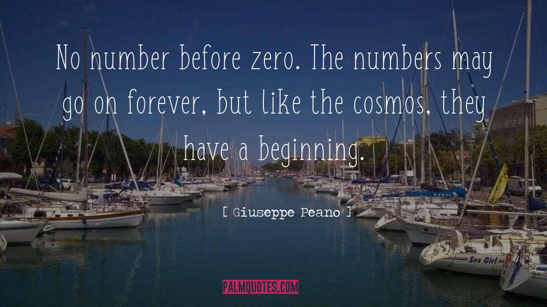 Giuseppe Peano Quotes: No number before zero. The