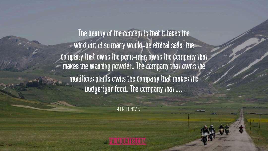 Glen Duncan Quotes: The beauty of the concept