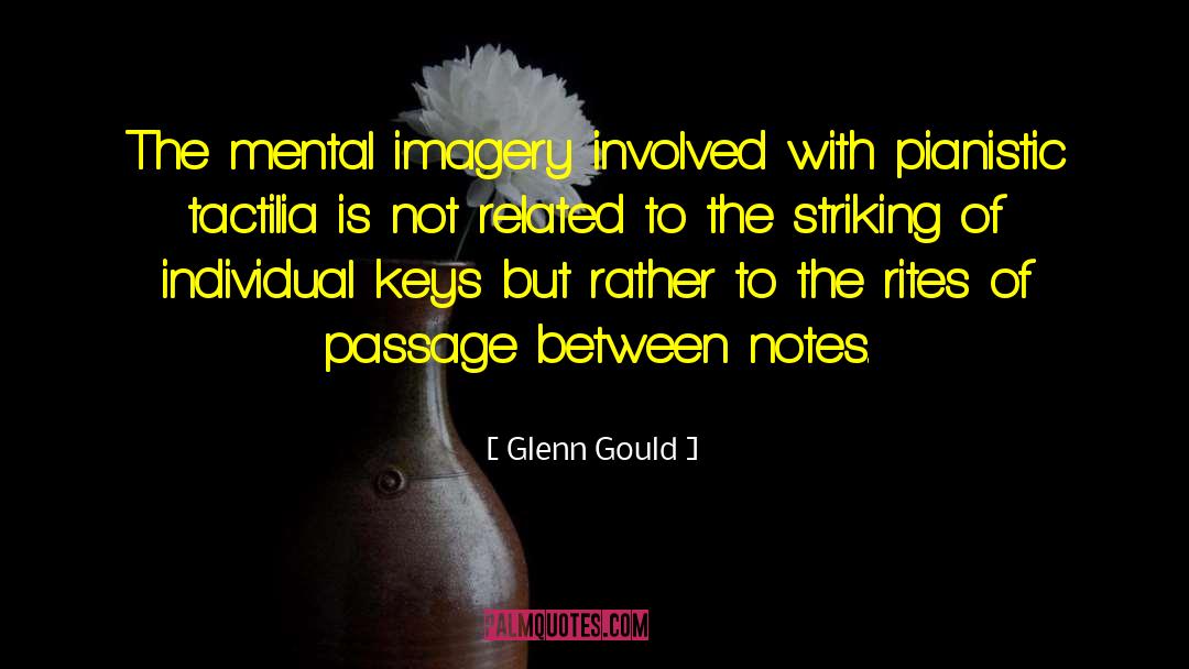Glenn Gould Quotes: The mental imagery involved with