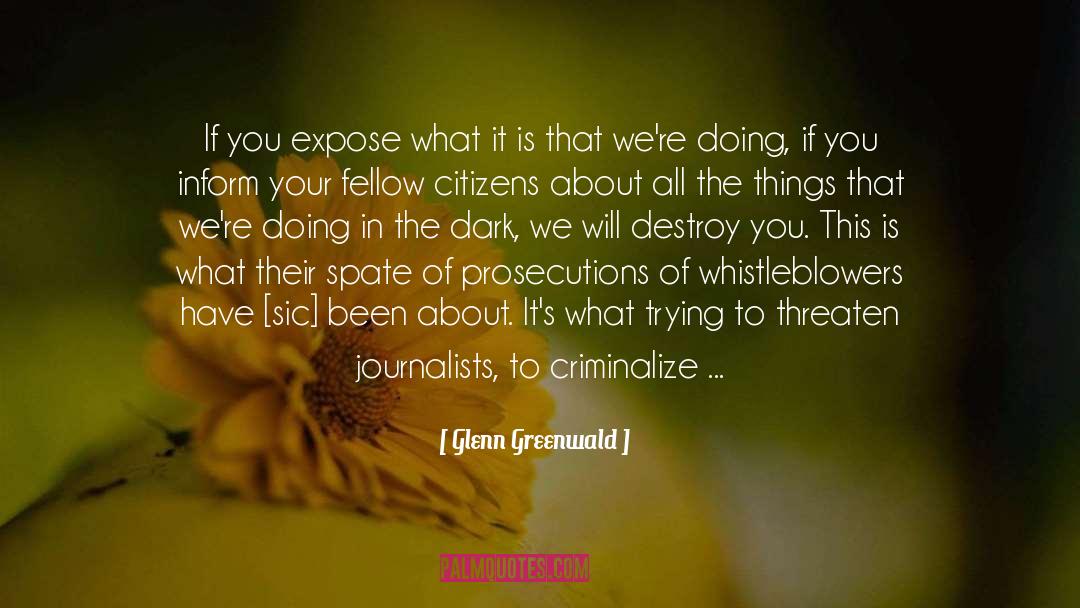 Glenn Greenwald Quotes: If you expose what it