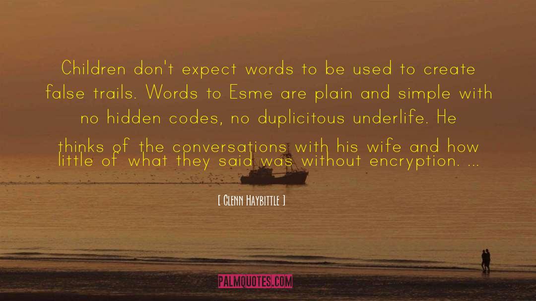 Glenn Haybittle Quotes: Children don't expect words to