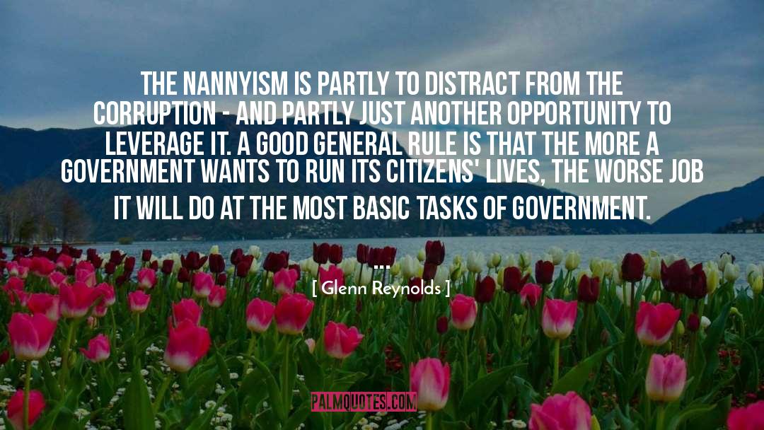 Glenn Reynolds Quotes: The nannyism is partly to