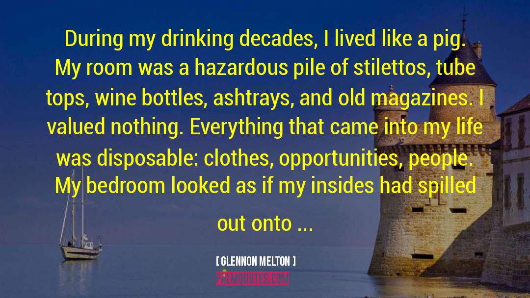 Glennon Melton Quotes: During my drinking decades, I