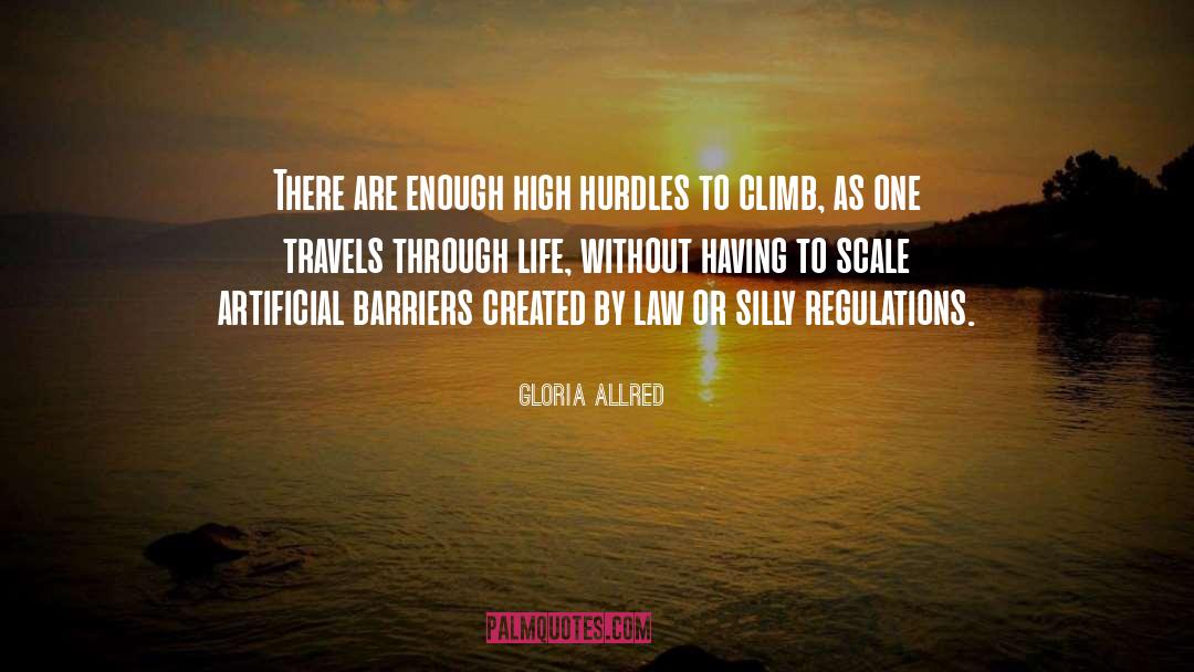 Gloria Allred Quotes: There are enough high hurdles