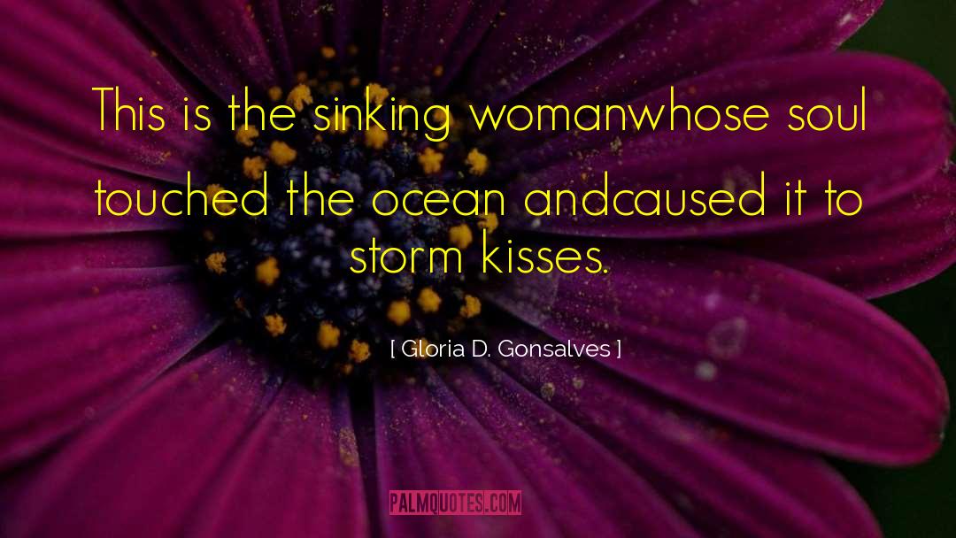 Gloria D. Gonsalves Quotes: This is the sinking woman<br