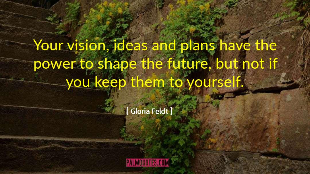 Gloria Feldt Quotes: Your vision, ideas and plans