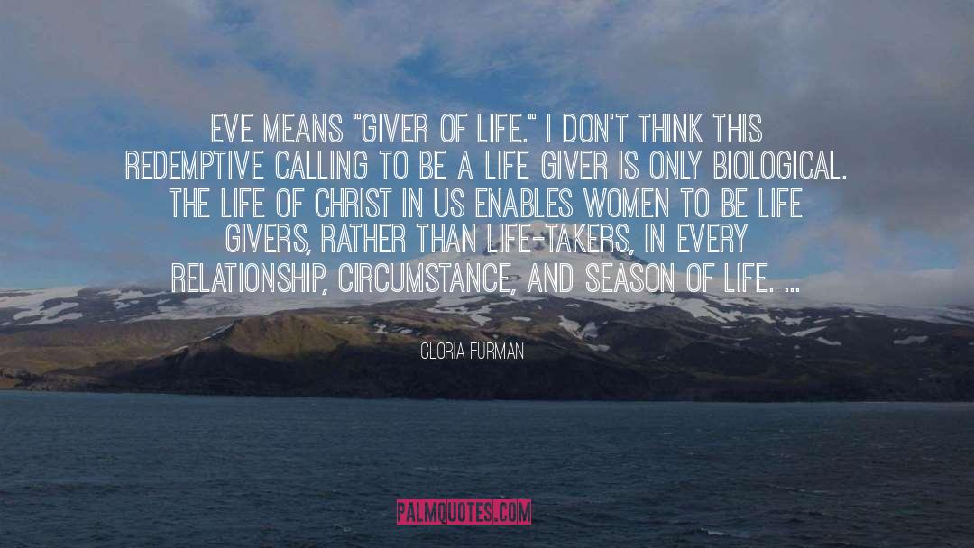 Gloria Furman Quotes: Eve means 