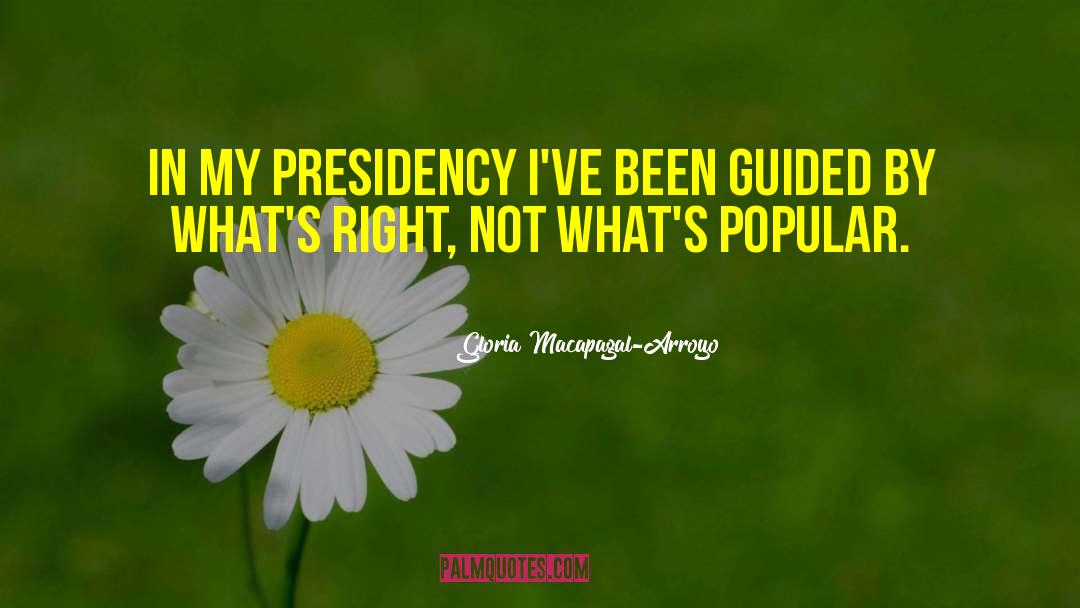 Gloria Macapagal-Arroyo Quotes: In my presidency I've been