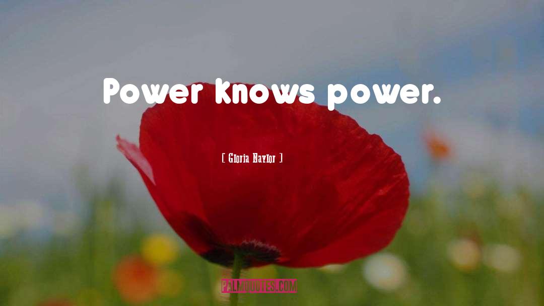 Gloria Naylor Quotes: Power knows power.