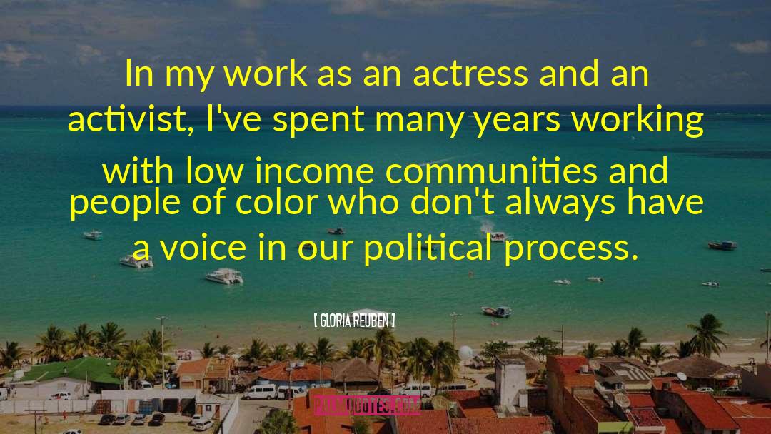 Gloria Reuben Quotes: In my work as an