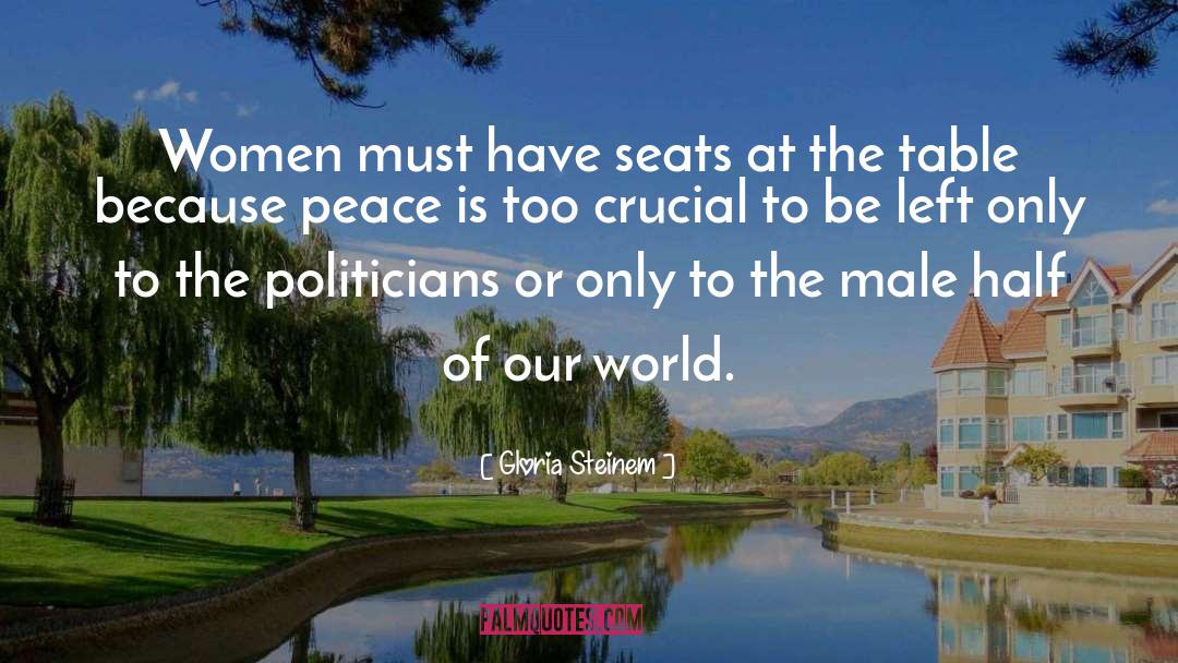 Gloria Steinem Quotes: Women must have seats at
