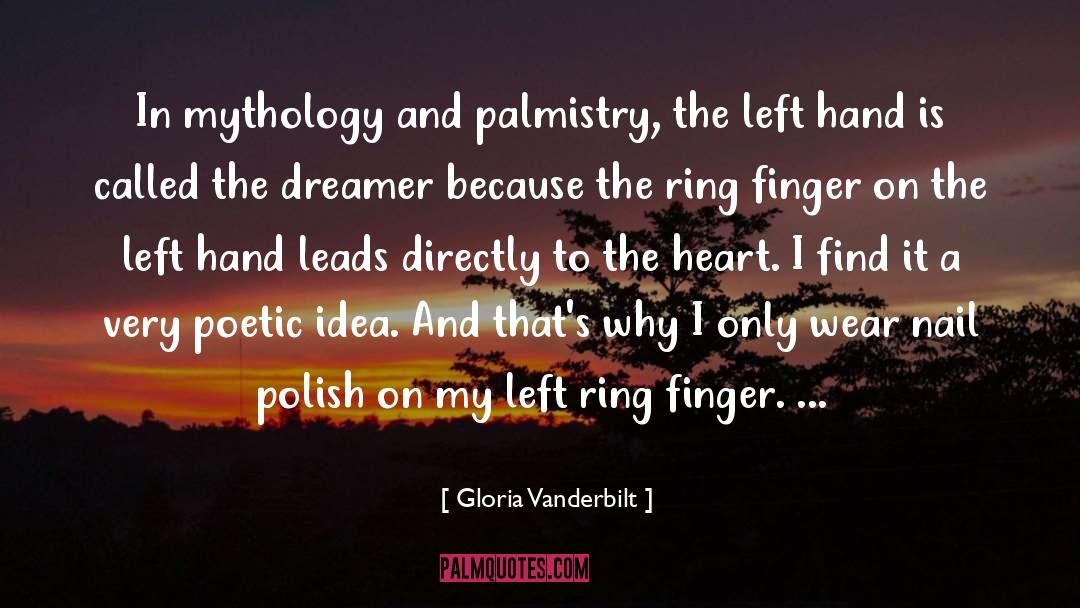 Gloria Vanderbilt Quotes: In mythology and palmistry, the