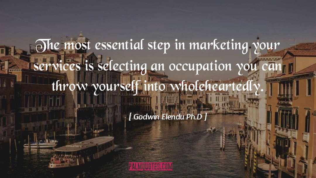 Godwin Elendu Ph.D Quotes: The most essential step in