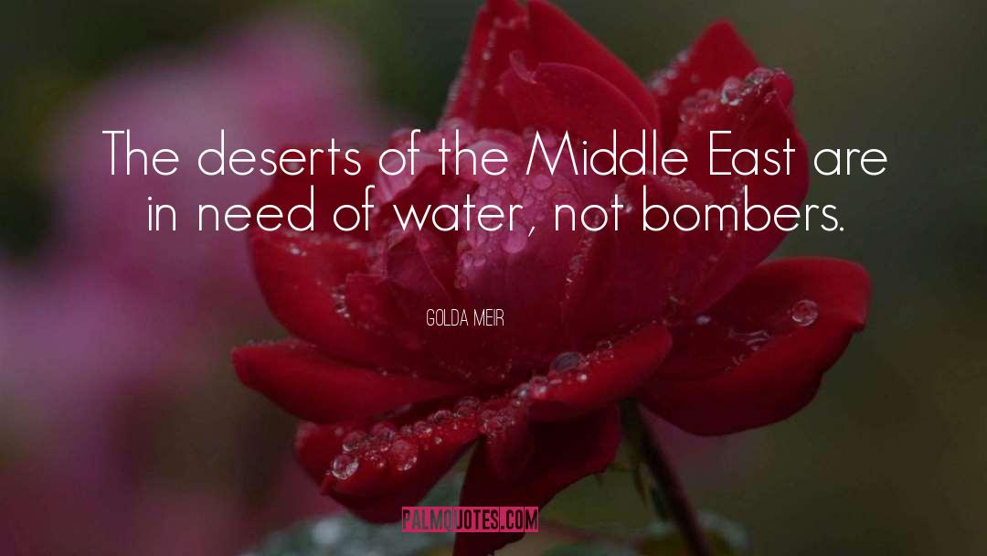 Golda Meir Quotes: The deserts of the Middle