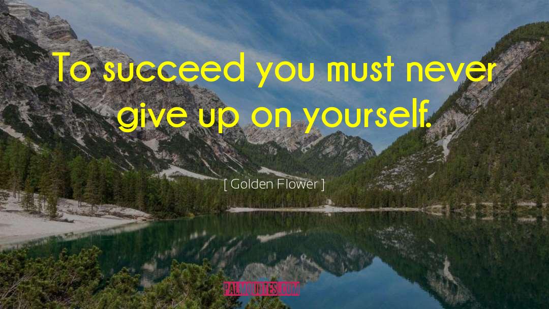 Golden Flower Quotes: To succeed you must never