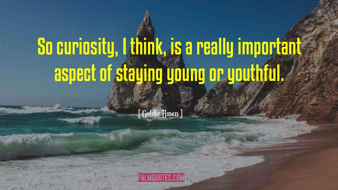 Goldie Hawn Quotes: So curiosity, I think, is