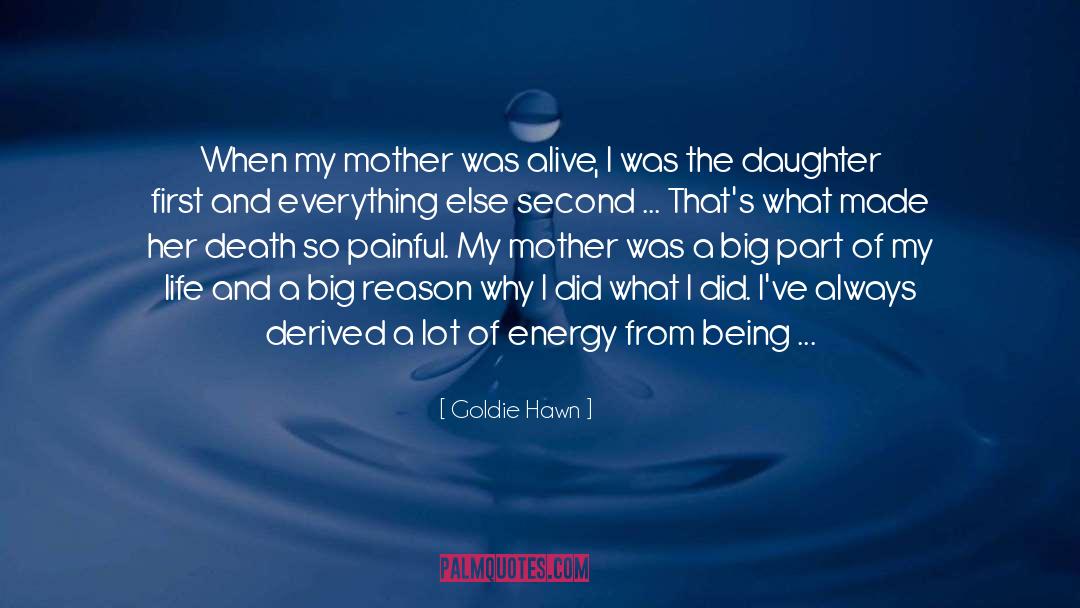 Goldie Hawn Quotes: When my mother was alive,