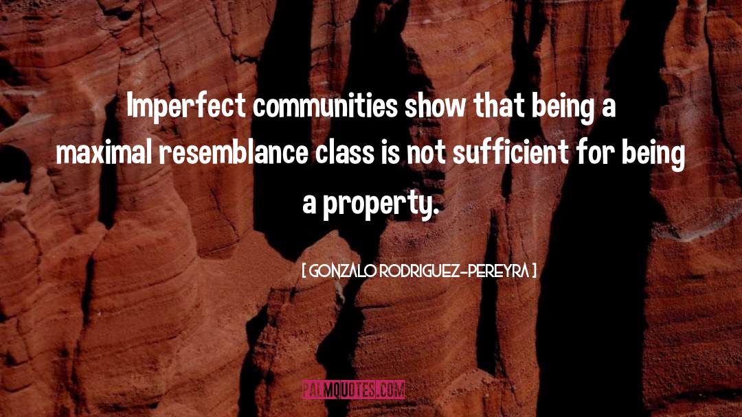 Gonzalo Rodriguez-Pereyra Quotes: Imperfect communities show that being