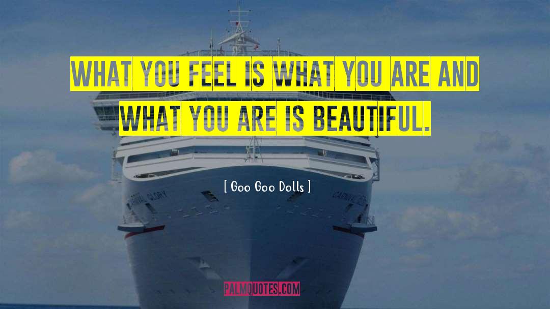 Goo Goo Dolls Quotes: What you feel is what
