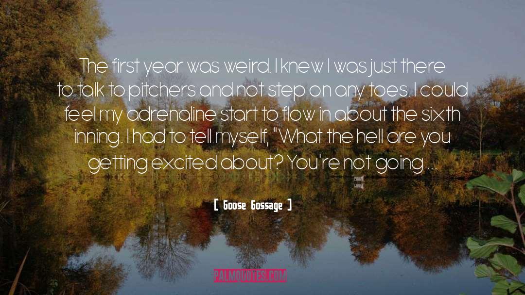 Goose Gossage Quotes: The first year was weird.