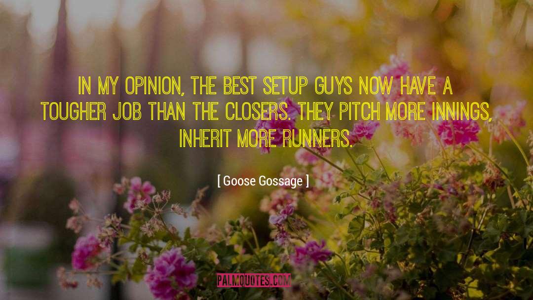 Goose Gossage Quotes: In my opinion, the best