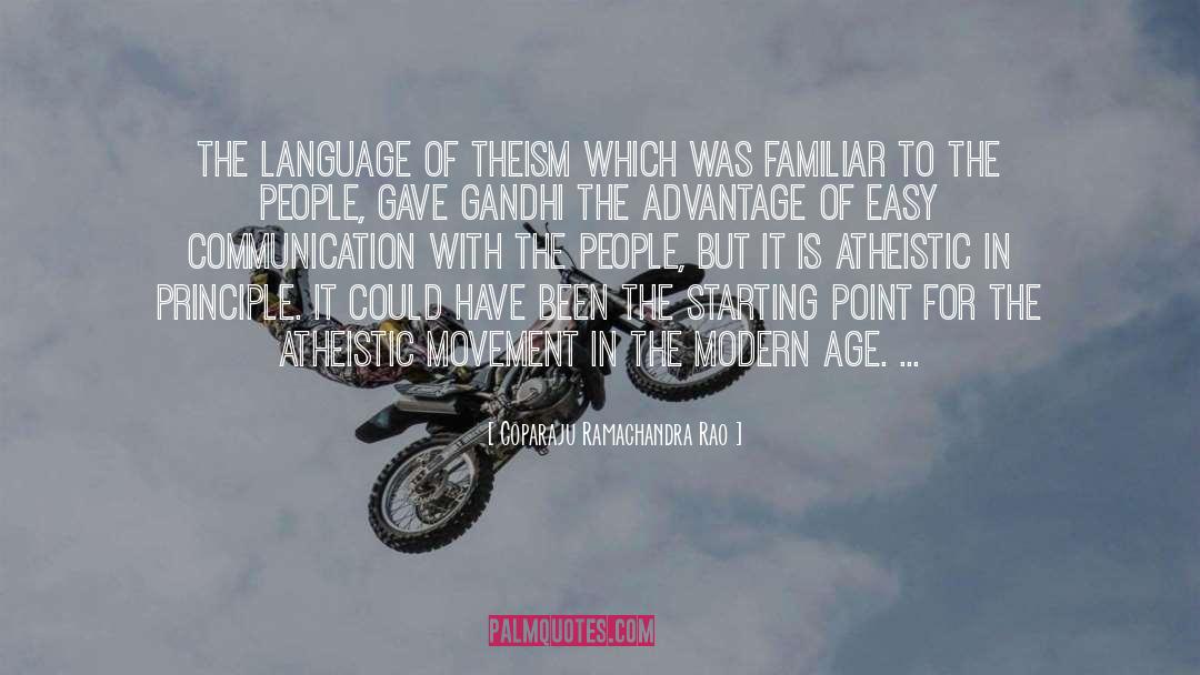 Goparaju Ramachandra Rao Quotes: The language of theism which