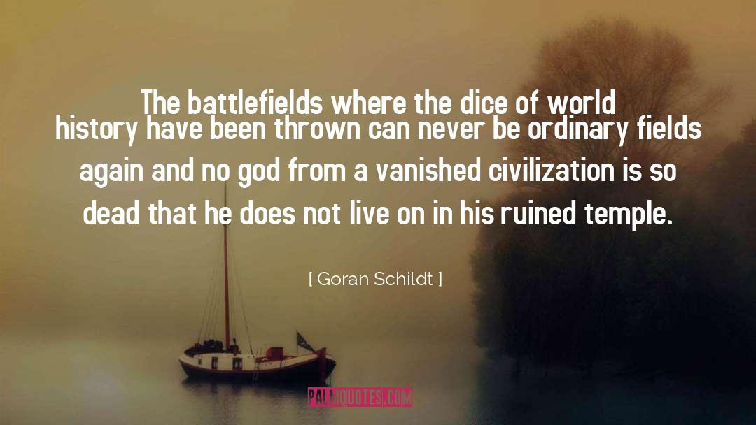 Goran Schildt Quotes: The battlefields where the dice