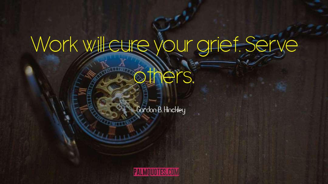 Gordon B. Hinckley Quotes: Work will cure your grief.