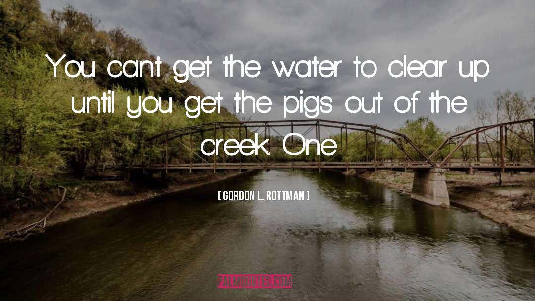 Gordon L. Rottman Quotes: You can't get the water