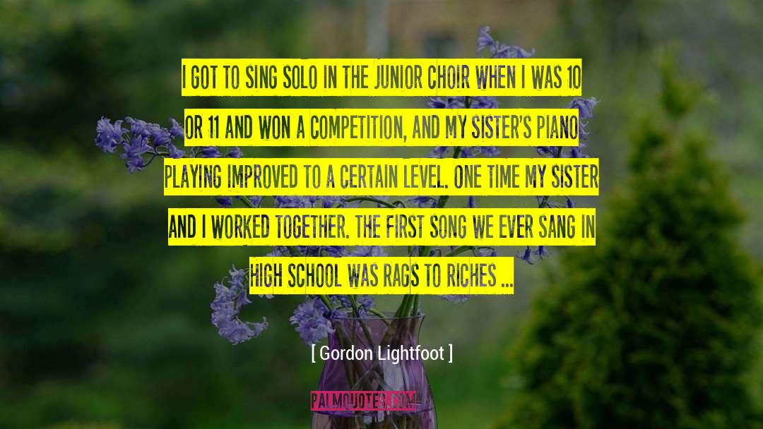 Gordon Lightfoot Quotes: I got to sing solo