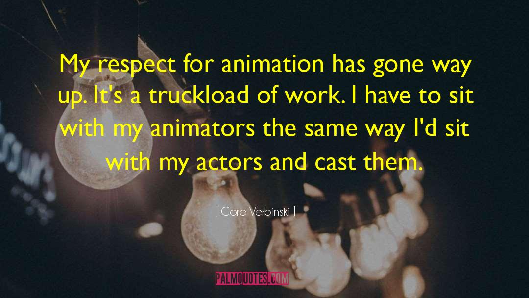 Gore Verbinski Quotes: My respect for animation has