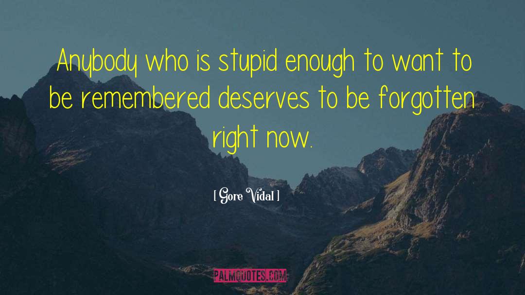 Gore Vidal Quotes: Anybody who is stupid enough