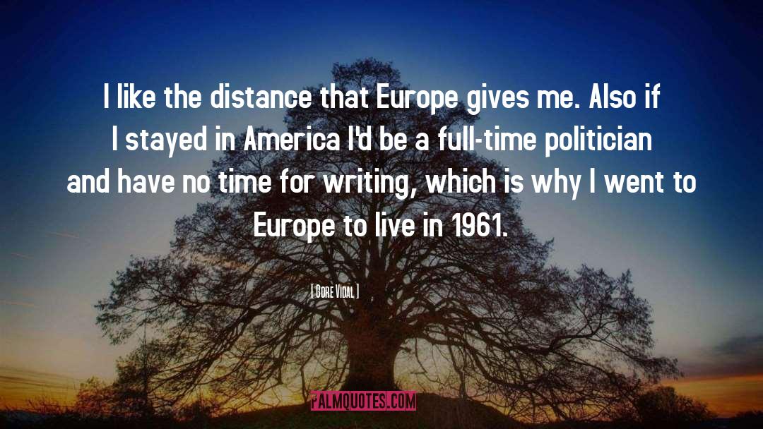 Gore Vidal Quotes: I like the distance that