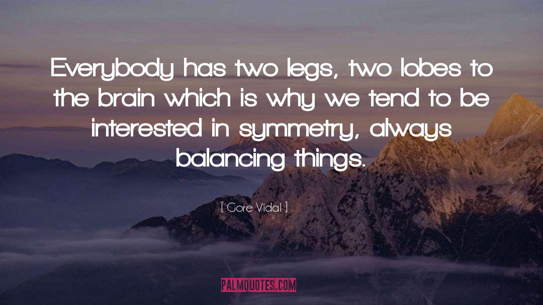 Gore Vidal Quotes: Everybody has two legs, two