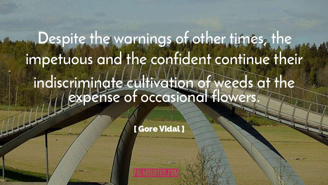 Gore Vidal Quotes: Despite the warnings of other