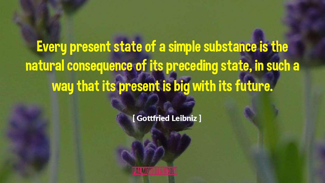 Gottfried Leibniz Quotes: Every present state of a