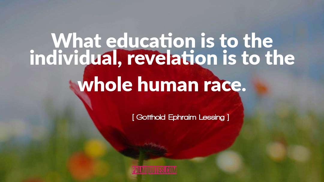 Gotthold Ephraim Lessing Quotes: What education is to the