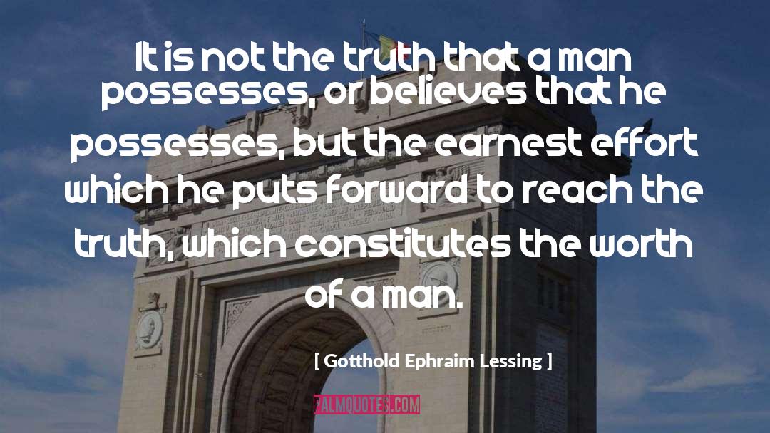 Gotthold Ephraim Lessing Quotes: It is not the truth