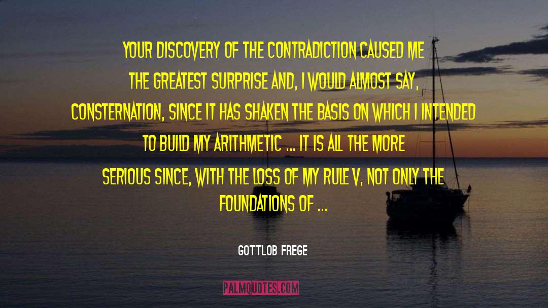 Gottlob Frege Quotes: Your discovery of the contradiction