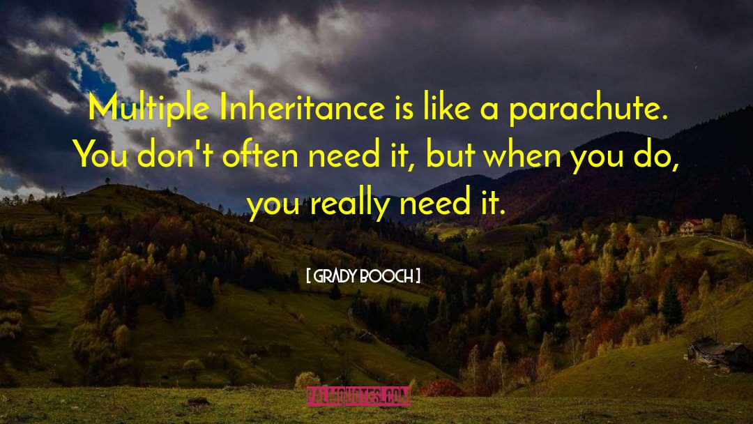 Grady Booch Quotes: Multiple Inheritance is like a