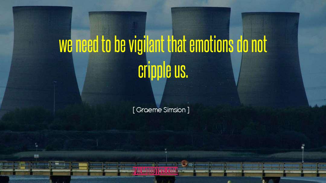 Graeme Simsion Quotes: we need to be vigilant
