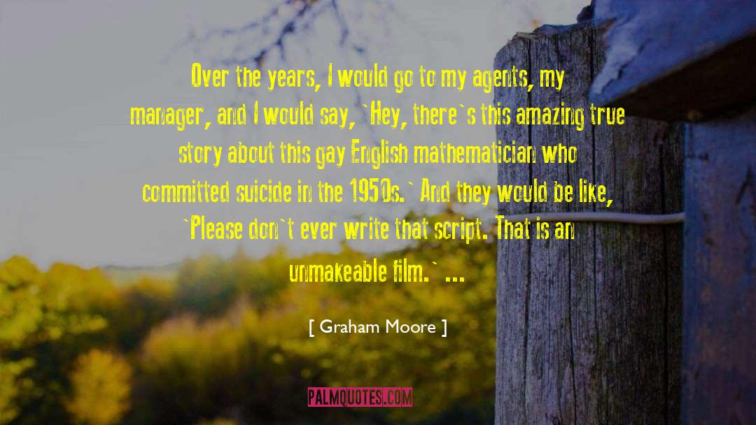 Graham Moore Quotes: Over the years, I would