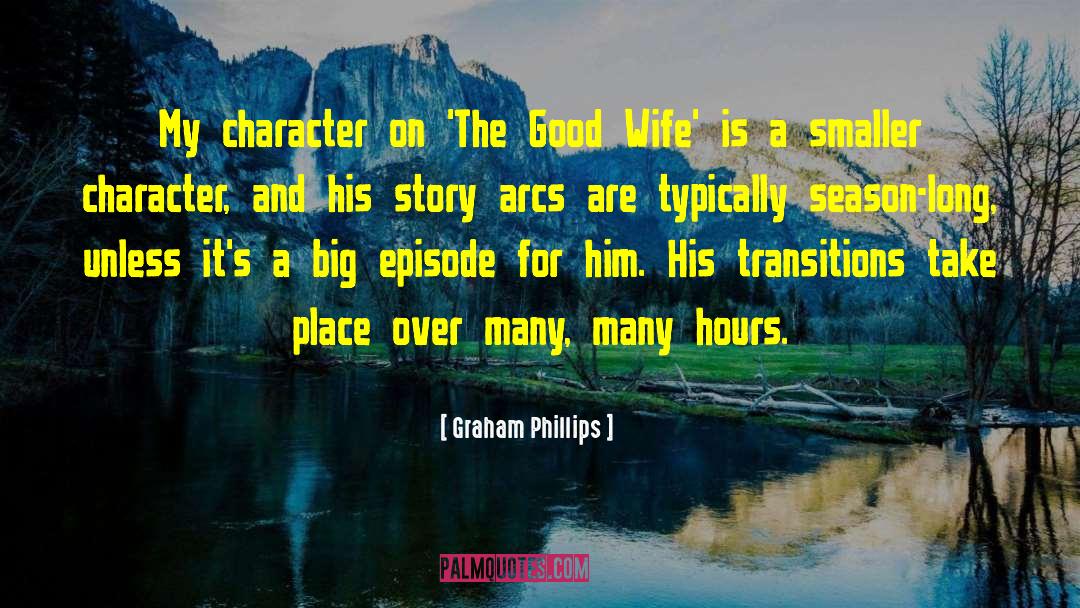 Graham Phillips Quotes: My character on 'The Good