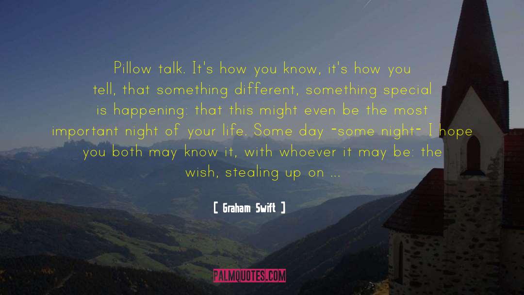 Graham Swift Quotes: Pillow talk. It's how you