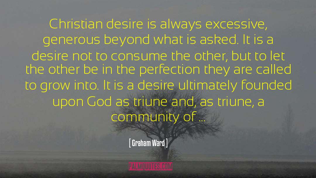 Graham Ward Quotes: Christian desire is always excessive,