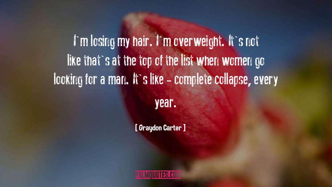 Graydon Carter Quotes: I'm losing my hair. I'm