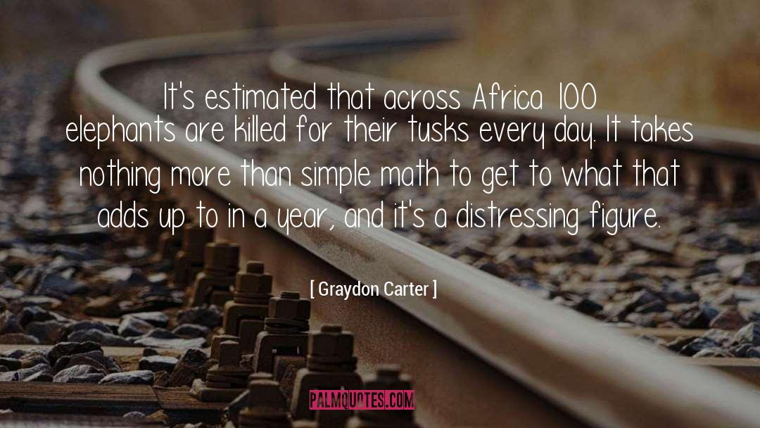 Graydon Carter Quotes: It's estimated that across Africa